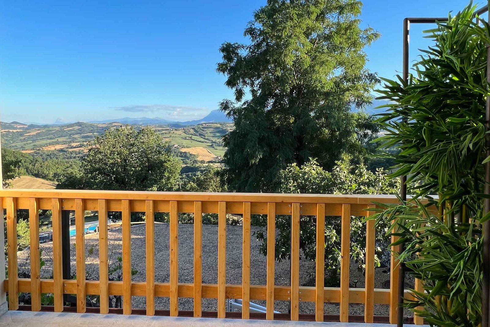 Private panoramic terrace of Apartment Gualdo at Colpo di Fortuna