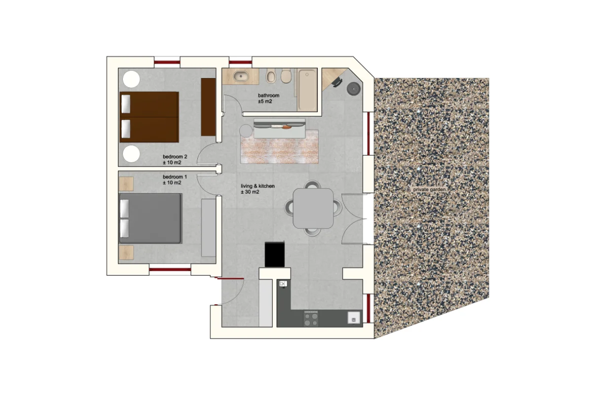 Interior design of Apartment Amsterdam, renovated by Marleen in 2021