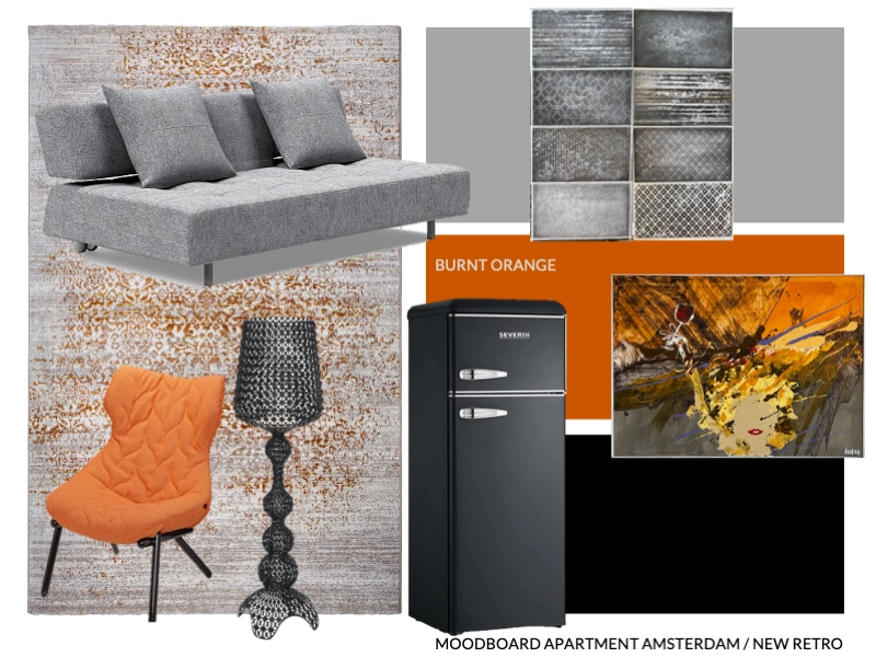 Interior design moodboard for Apartment Amsterdam