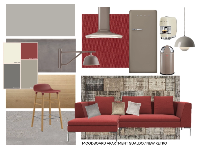 Interior design moodboard for Apartment Gualdo