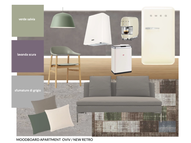 Interior design moodboard for Apartment Oviv